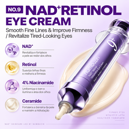 numbuzin No.9 NAD+ Creme para Olhos Volumetox com Retinol